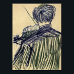 Poster Van Gogh - Violinista visto de trás<br><div class="desc">Esta obra-prima do esboço, intitulada Violinista Vista das Costas é feita pelo famoso artista, Vincent van Gogh usando giz no papel. Ele se enquadra no estilo Poste-impressionismo e foi completo por van gogh em 1887. Vincent van Gogh era um pintor holandês poste-impressionista cuja obra, notável pela sua beleza áspera, honestidade...</div>