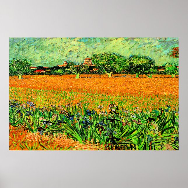 Poster Van Gogh - Visão de Arles com Irrises (Frente)