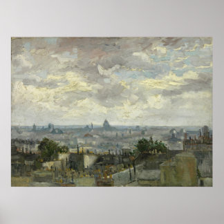 Póster Van Gogh, Vista de Paris