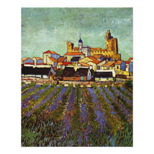 Póster Van Gogh - Vista de Saintes-Maries