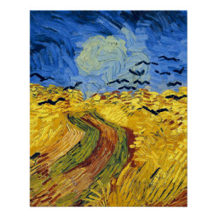 Póster Van Gogh Wheat Fields impressionista Painting