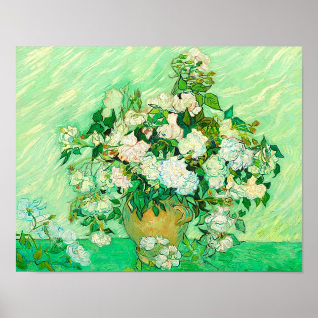 Poster Van Gogh White Roses (Frente)