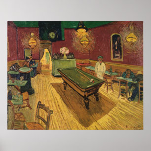 Póster Van Gogh's The Night Café (Le Café de Nu) 1888