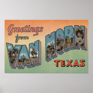 Póster Van Horn, Texas - Cenas com Letras Grandes