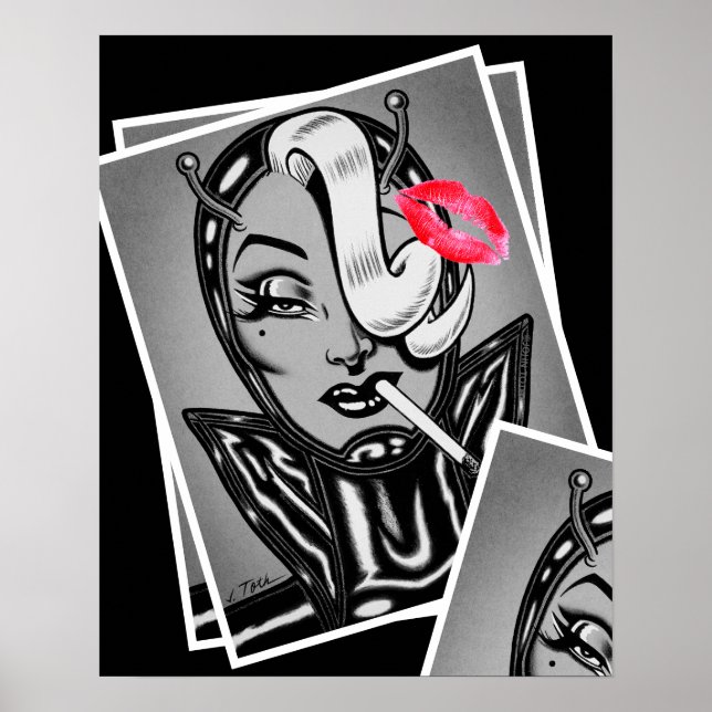 Poster Vana DeVinyl™: Neo Noir/Beijo (Frente)
