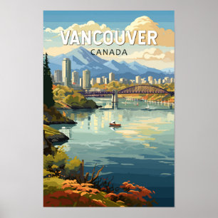 Poster Vancouver Canada Viagem Art Vintage