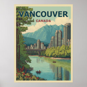 Poster Vancouver Canada Viagem Art Vintage