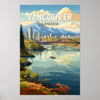 Vancouver Canadá Viagem Arte Vintage