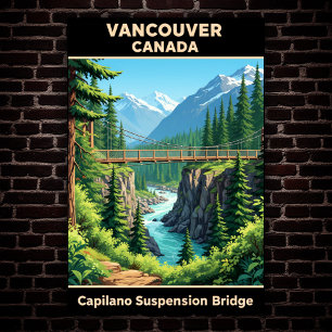 Poster Vancouver, Canadá: Viagens vintage de 1960