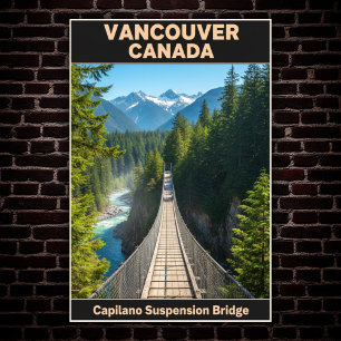 Poster Vancouver, Canadá: Viagens vintage de 1960