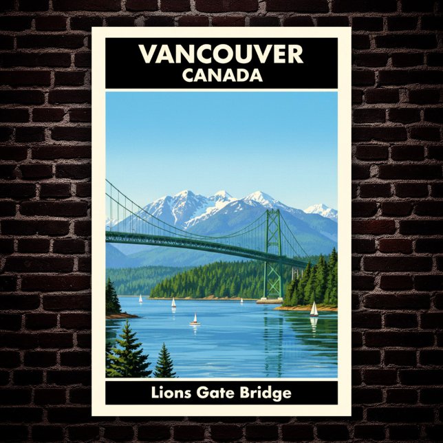 Poster Vancouver, Canadá: Viagens vintage de 1960 (Criador carregado)