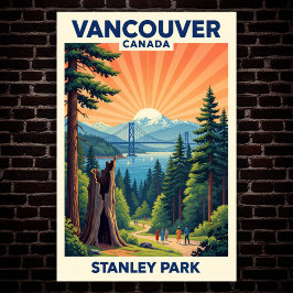 Poster Vancouver, Canadá: Viagens vintage de 1960