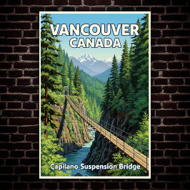 Poster Vancouver, Canadá: Viagens vintage de 1960