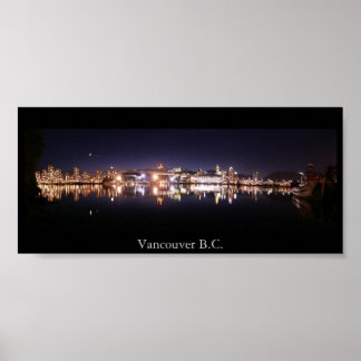 Póster Vancouver Night Panorama