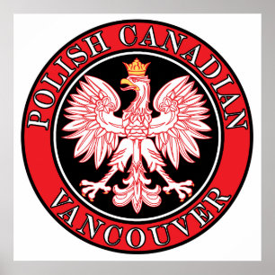 Póster Vancouver polonês águia canadiana