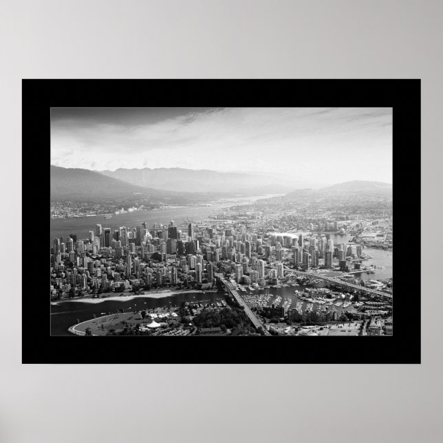 Póster Vancouver (preto e branco) (Frente)