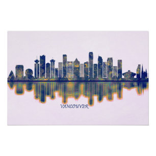 Póster Vancouver Skyline