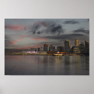 Poster Vancouver Skyline Ao Sunset