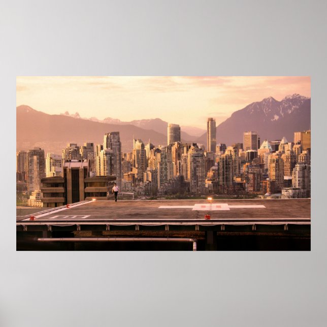 Poster Vancouver Skyline Sunrise Panorama (Frente)