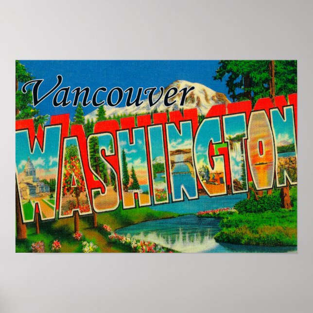 Póster Vancouver, Washington - Cenas com Letras Grandes (Frente)
