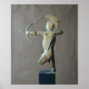 Póster Vane meteorológica sob a forma de índio americano