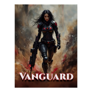 Póster Vanguard – Guerreira Futurista Feminina