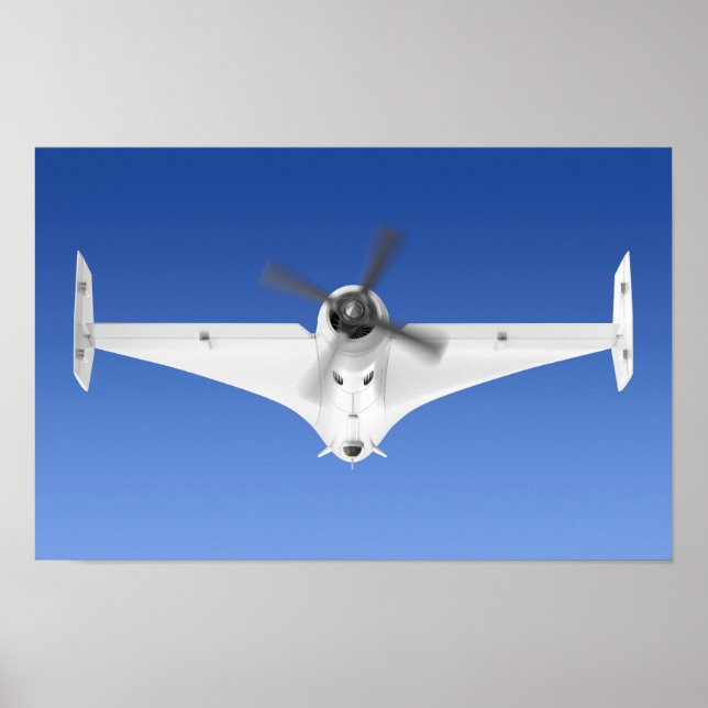 Poster VANT de vigilância militar propulsor (Frente)