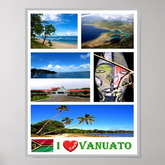 Poster Vanuatu - Eu Amo - (Frente)