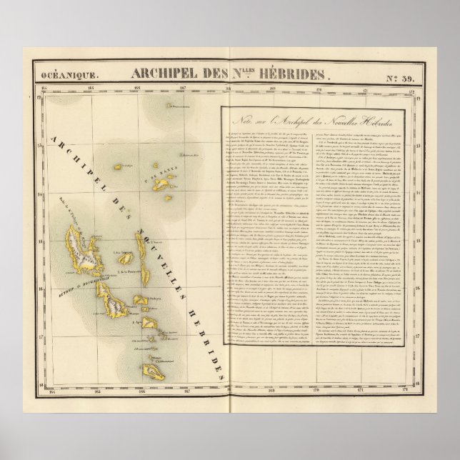 Póster Vanuatu Oceânia no 39 (Frente)