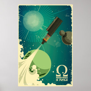 Póster Vape Rocket - a resistência é inútil