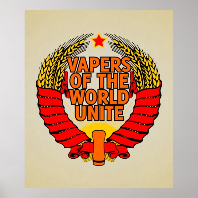 Poster Vapers of the World Unite (Frente)