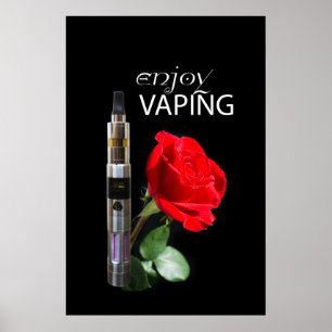 Póster Vaping e rosa