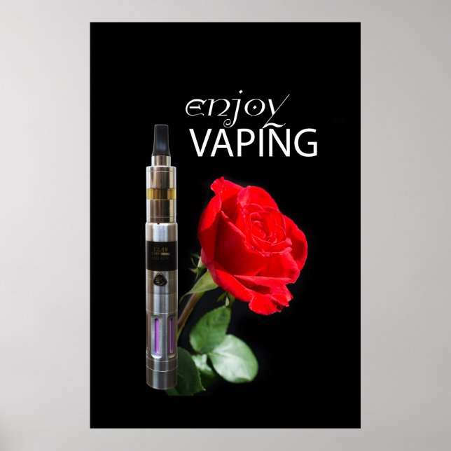 Póster Vaping e rosa (Frente)