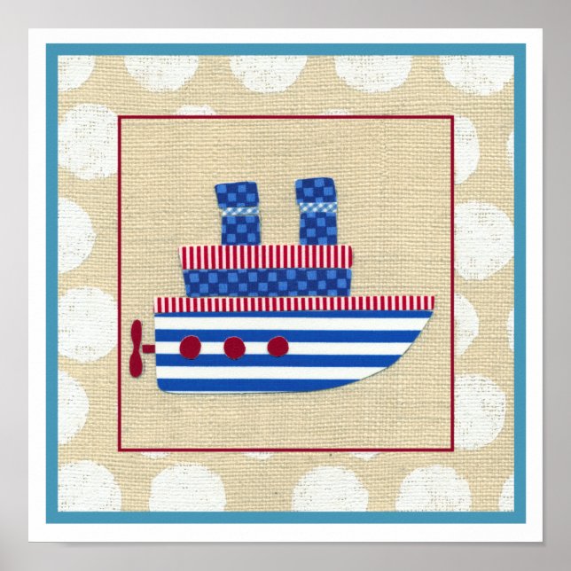 Póster Vapor com propulsor e fumaça azul (Frente)