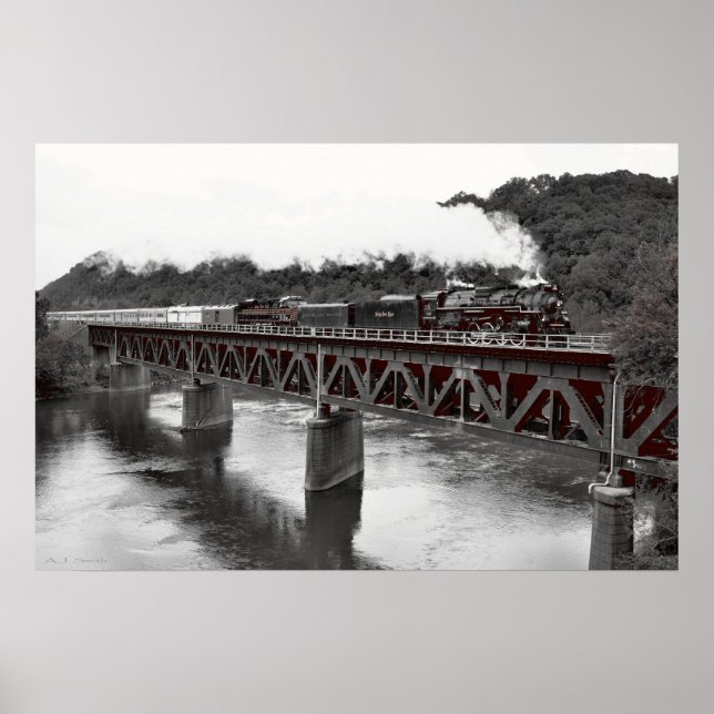 Póster Vapor sobre o rio Beaver (Frente)