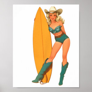 Poster Vaqueira Costeira Ocidental País Surfando Surfista