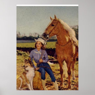 Poster Vaqueira do vintage