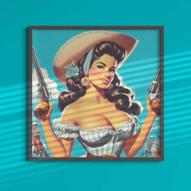 Poster Vaqueira Hispânica Retro (Criador carregado)
