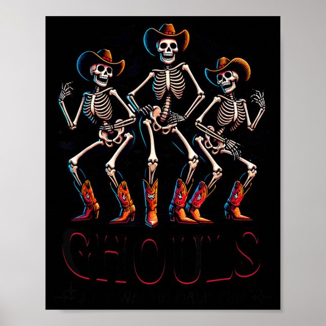 Poster Vaqueiras Engraçadas de Halloween (Frente)