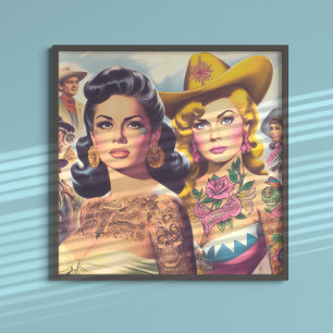 Poster Vaqueiras Tatuadas Antigas