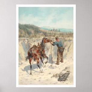 Poster Vaqueiro com o cavalo no Arroyo… (1324)
