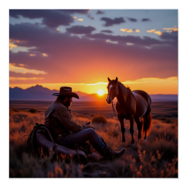 Póster Vaqueiro e Cavalo (Frente)