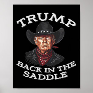 Poster Vaqueiro Engraçado Ocidental Donald Trump Presiden