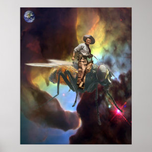 Póster Vaqueiro espacial