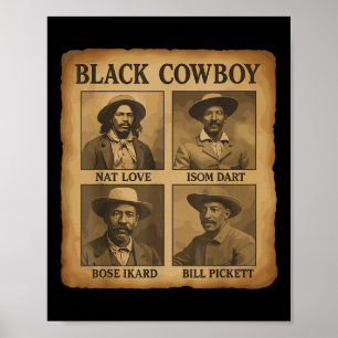 Poster Vaqueiro Negro Rodeio Western Melanina História Ne