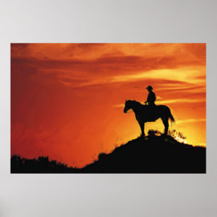PÓSTER VAQUEIRO SOLITÁRIO SUSET