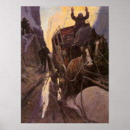 Póster Vaqueiros Antigos, Segurem no Canyon por NC Wyeth