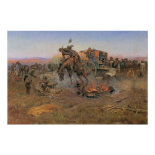 Póster Vaqueiros do vintage, o problema do cozinheiro do