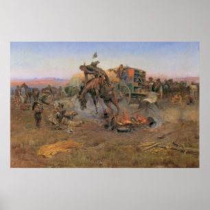 Póster Vaqueiros do vintage, o problema do cozinheiro do