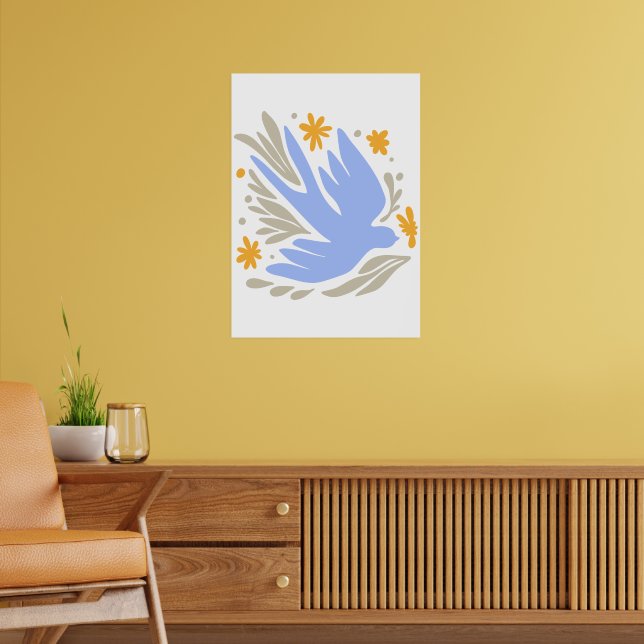 Poster Vara com Flores no estilo popular | Formas Moderna (Sala de Estar 2)